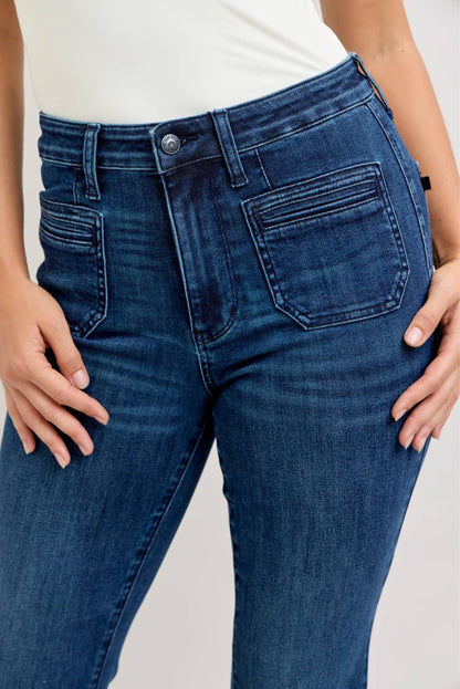 Joey - High Waist Flare w/ Vintage Pockets Jeans