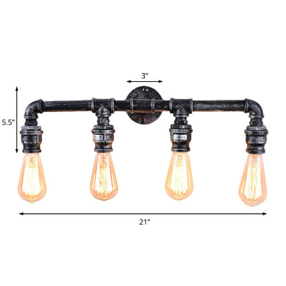 Eden Your Space with Industrial Charm: The 4-Bulb Industrial Wall Sconce