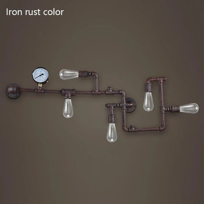 Vintage Retro LOFT Industrial Wall Light - Unique Water Pipe Gear LED Wall Lamp for Restaurant, Bar, and More