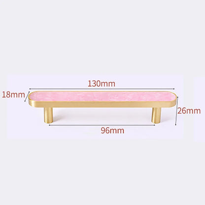 Brass and Acrylic Cabinet Handles – Colorful European Wardrobe Pulls for Furniture (96/128mm Hole Distance)