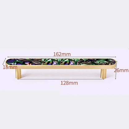 Brass and Acrylic Cabinet Handles – Colorful European Wardrobe Pulls for Furniture (96/128mm Hole Distance)
