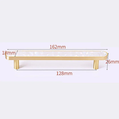 Brass and Acrylic Cabinet Handles – Colorful European Wardrobe Pulls for Furniture (96/128mm Hole Distance)