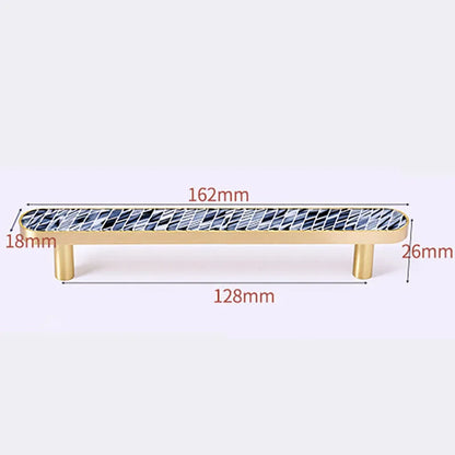 Brass and Acrylic Cabinet Handles – Colorful European Wardrobe Pulls for Furniture (96/128mm Hole Distance)