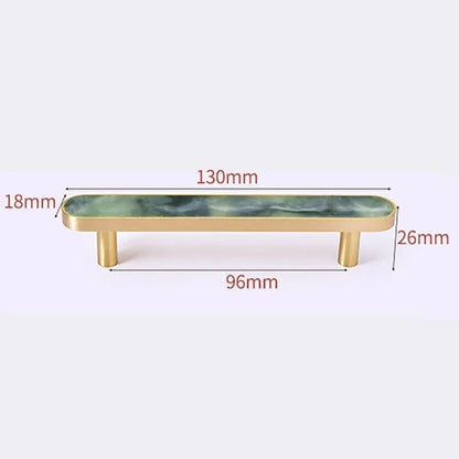 Brass and Acrylic Cabinet Handles – Colorful European Wardrobe Pulls for Furniture (96/128mm Hole Distance)