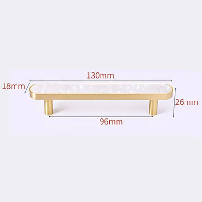 Brass and Acrylic Cabinet Handles – Colorful European Wardrobe Pulls for Furniture (96/128mm Hole Distance)