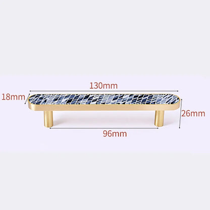 Brass and Acrylic Cabinet Handles – Colorful European Wardrobe Pulls for Furniture (96/128mm Hole Distance)