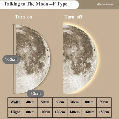 Dlight Decor LED Moon Wall Lamp with Remote Dimming