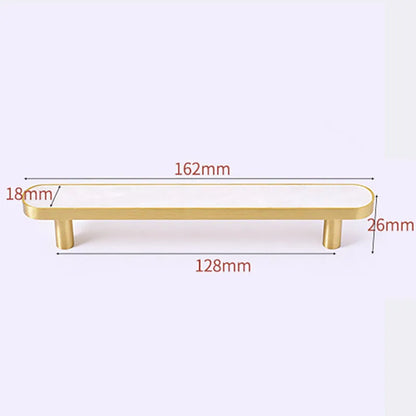 Brass and Acrylic Cabinet Handles – Colorful European Wardrobe Pulls for Furniture (96/128mm Hole Distance)