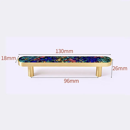 Brass and Acrylic Cabinet Handles – Colorful European Wardrobe Pulls for Furniture (96/128mm Hole Distance)