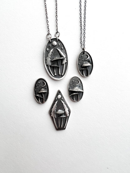 Mushrooms in the Forest Necklaces