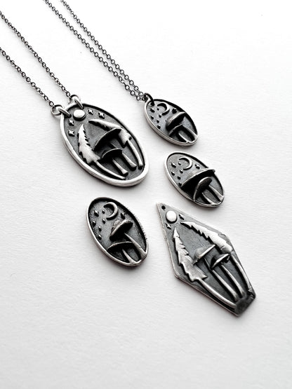 Mushrooms in the Forest Necklaces
